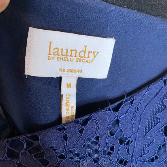 Lace Blue Laundry Puff Flounce Long Sleeve Sz Medium - Picture 8 of 9